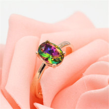 Frete grátis joia fashion 5 quilate/3 quilate cor ouro rosa austríaco cristal árgito anel de casamento para mulheres presente c020 2024 - compre barato
