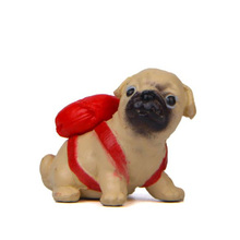 1 Pc Kawaii Pug Dog Carrying Backpack Action Figure Toy Cartoon Animal Model PVC Ornament Doll Toy 2024 - buy cheap