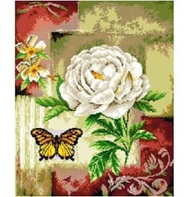 Embroidery Package Best Quality  Cross Stitch Kits Unopen New Luxurious Flower Peony Butterfly Free shipping 2024 - buy cheap