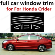 Venta caliente de acero inoxidable de estilo de coche tiras de decoración de ventana completa para Honda Crider con Pilar medio 2024 - compra barato