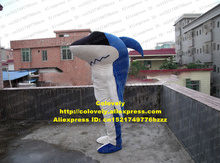 Disfraz de mascota azul para niños, gramppus Orcinus Orca, tiburón, selachinorfa, con vientre blanco, espalda azul, n. ° 4849, Envío Gratis 2024 - compra barato