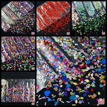 1 Pack Mix Shapes Mix Colors Glitter Various Geometric Butterfly Strips Holographic Sequins Nail Art Slice Stickers Decorations 2024 - buy cheap