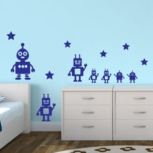 Toy Robots Wall Sticker Children Bedroom Vinyl Decal Transfer Decoration Boys Free Shipping 2024 - buy cheap