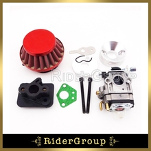Racing 15mm Carburetor 44mm Air Filter Alloy Stack Kit For 2 Stroke 33cc 43cc 49cc Engine Parts Goped EVO Gas Scooter 2024 - buy cheap