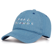 2019 new REAL FRIENDS letter embroidery cap cotton% fasihon baseball caps men women Leisure hats summer outdoor dad hat 2024 - buy cheap