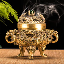 Classical Pure Copper Antique Incense Burner Copper Incense Burner Three Feet Sandalwood Furnace   Home Indoor Aroma Furnace 2024 - buy cheap