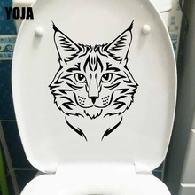 YOJA 18.3X24.4CM  Cat Face Wall Decal Toilet Seat Sticker Room Home Decoration T5-0260 2024 - buy cheap