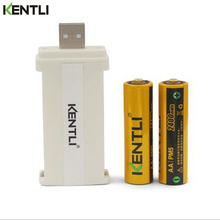 Baterías recargables de litio Kentli, 1,5 V, 2400mWh, AA, Li-ion, USB, AA, AAA, cargador inteligente, 2 uds. 2024 - compra barato