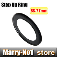 2pcs  Black Step Up Filter Ring Lens Ring 58mm to 77mm 58mm -77mm 58-77mm 2024 - buy cheap