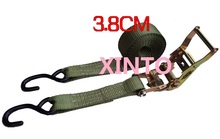 1.5",38MM,2TX2M--6M, S hook, ratchet tie down cargo lashing auto motor shipping package strap shipment belt assembly sling 2024 - buy cheap