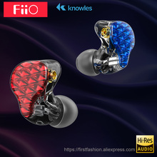 Металлический Чехол FiiO FA7 для наушников Hi-Fi Knowles, съемный кабель, дизайн MMCX, гибридные наушники с четырьмя драйверами, разъем 3,5 мм 2024 - купить недорого