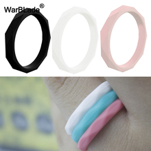 WBL 2019 New 3mm Diamand Shape Silicone Rings Hypoallergenic Crossfit Flexible Sports Rubber Finger Ring For Women Wedding Bands 2024 - buy cheap