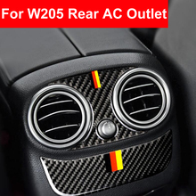Car Styling Carbon Fiber Rear AC Air Conditioning Vent Grille Outlet Frame Trim Sticker For Mercedes Benz C-Class W205 C180 C200 2024 - buy cheap