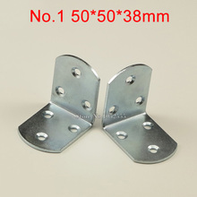 20pcs 50*38mm Iron Right Angle Corner Brackets Metal Shelf Support Repair Fixing furniture Connecting fittings K256 2024 - buy cheap
