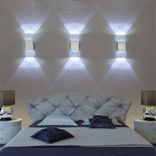 2pcs 6W Led Wall Light Lamps Sconce Acrylic Crystal With Aluminum Case 8 colors for Bedroom Bathroom Living Room Modern JQ 2024 - buy cheap