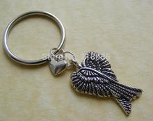 Vintage Silvers Guardian Angel Wings Heart Charms Key Chains Ring  Keychain For Keys Car Gift DIY Jewelry Accessories 2024 - buy cheap