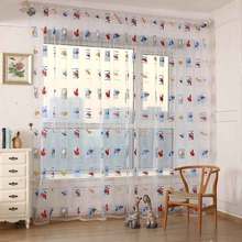 Small Cartoon Car Voile Curtain Lovely Children Blackout Curtains for Living Room Boys Bedrooms Window Treatments Curtains 2024 - buy cheap