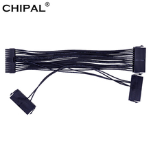 CHIPAL 30 см 3 порта ATX 24Pin PSU кабель питания синхронизация стартер удлинитель фотокабель для видеокарты 2024 - купить недорого
