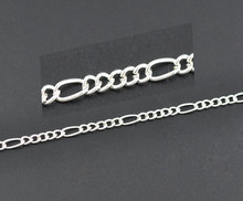 Doreenbeads correntes de cor prata, 7.5mm x 3.5mm( 2/8 "x 1/8") 4mm x 3.2mm( 1/8 "x 1/8"), 1 m novo quente 2024 - compre barato