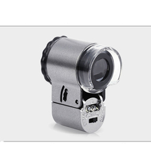 Lupa ajustável portátil lupa 50x microscópio lupa com luz led para jóias detector de moeda diamante 2024 - compre barato