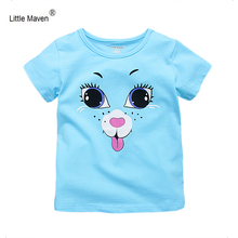Little Maven-Camiseta 100% de algodón para niño y niña, ropa de manga corta con estampado de dibujos animados para niño, Tops para niño pequeño 2024 - compra barato