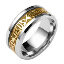 Religious Christian Jesus titanium men ring letter hand jewelry hot Sales rings wholesale Dropshipping 2024 - buy cheap