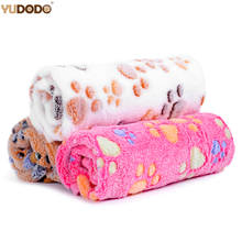 Multifunction Soft Dog Blankets, Winter Warm Paw Print Pet Sleep Puppy Cat Blanket Bed Mats 3 Colors 2024 - buy cheap