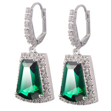 Simulated Emerald Women Earrings 925 Sterling Silver Free Shipping Newest Fashion Jewelry Earrings TE720 2024 - buy cheap