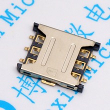 30pcs Plug-in Nano-SIM card connector 6P Micro card slot holder cell phone small pull-Nano-SIM card 2024 - buy cheap