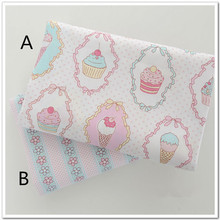 50*160cm  cake ice cream 100% cotton cloths Teida DIY Tissue Patchwork Telas Baby Toy Quilt Baby Cloth Home Textile Doll Bags 2024 - buy cheap