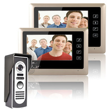 7 Inch Video Door Phone Doorbell Intercom System  Kit 1-Camera 2-Monitor Night Vision 2024 - buy cheap