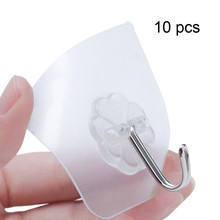 10PCS Punch free Strong Transparent Suction Cup Sucker Wall Hooks   Hanger For Kitchen Bathroom Hot Sale Wall Hooks good A30711 2024 - buy cheap