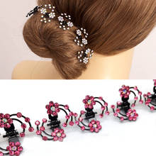LNRRABC Fashion 6 Pcs/Set Rhinestones Flower Women Hair Clips Hair Claws Bridal Jewelry Headwear Hair Accessories 2024 - buy cheap