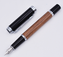 Jinhao caneta tinteiro madeira, pera, barril de madeira, escrita vintage, caneta, ponta fina, 0.5-0.6 tamanho, negócios, material escolar 2024 - compre barato