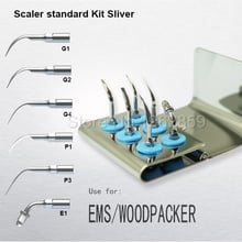 Kit padrão de raspador dentário esks, sliver g1, g2, g4, p1, p3, e1, com suporte, equipamento dental e materiais para sopro ems 2024 - compre barato