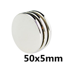 2 uds súper poderoso fuerte a granel pequeña disco de neodimio NdFeB redondo imanes diámetro 50mm x 5mm N35 raros de la tierra imán de NdFeB 2024 - compra barato