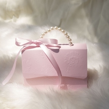 50 unids/lote caja de regalo bolsas de regalo rosas con Favor caja de caramelos cajas bebé ducha niño niñas conjunto de fiesta suministros 2024 - compra barato