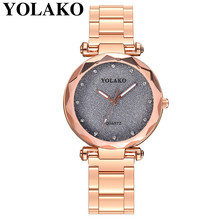 Wome Men YOLAKO Casual Quartz Stainless Steel Band Newv Strap Watch Analog Wrist Watch luxury fashion casual watches ladies A40 2024 - buy cheap