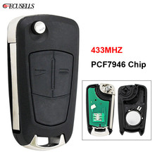 2 Button Remote Smart Car Key Fob 433Mhz PCF7946 Chip for Vauxhall for Opel Astra H 2004 2005 2006 2007 2008 2009 Zafira B 2005 2024 - buy cheap