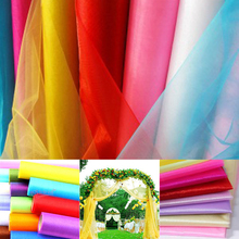 ¡Oferta barata! Tejido de Organza cristalina para decoración de boda, gran calidad, 75cm de ancho, 18 colores a elegir, 10 m/lote, Envío Gratis 2024 - compra barato