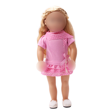 New doll pink dress  fit 18 inch Girl doll and 43 cm baby dolls clothing accessories ts51 2024 - buy cheap