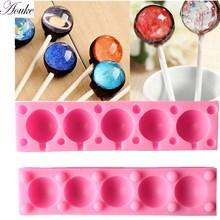 3PCS 5Even Lollipop Shape Silicone molds Handmade Soap Mold, Fondant Cake Decoration Sugar Craft Tools baking tools C151 2024 - buy cheap