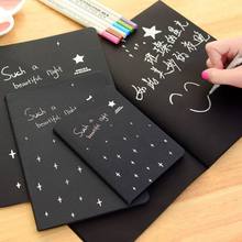 1Pcs Graffiti Soft Cover Black Paper Sketch Book Notebook Sketchbook Diary for Drawing Painting Office School Supplies Kids Gift 2024 - buy cheap