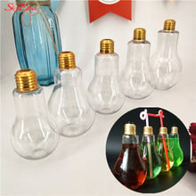 1pcs Innovative Light Bulb Fruit Juice Bottles High quality Portable Juicer Milk Water Bottle colorful Drink-ware for gift 9z 2024 - buy cheap