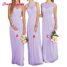 Three Styles Sexy Bridesmaid Dress Chiffon Floor Length Dress Prom Gown for Wedding Party Custom Made 2024 - buy cheap