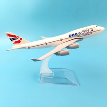 Авиалайнер BRITISH ONE WORLD, 16 см, модель 747, игрушки для детей 2024 - купить недорого