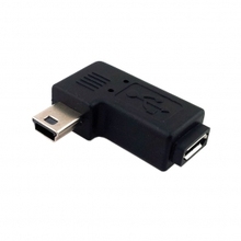 100 шт. 90 градусов левый угловой мини USB папа к MICRO USB Женский синхронизации данных адаптер питания, бесплатная доставка Fedex 2024 - купить недорого