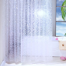 Cortina de chuveiro de acrílico à prova d'água 3d, cortina transparente, branca, transparente, para banheiro, de luxo, cortina de banho com 12 ganchos, imperdível 2024 - compre barato