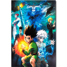 Hunter x Hunter-pegatina de pared de Anime Gon Freecss Killua, póster de Arte de seda, regalo de decoración 2024 - compra barato