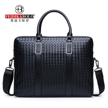 FEIDIKABOLO Fashion Personality Woven Horizontal Men's Handbag New High Quality Casual Large Capacity Shoulder Messenger Bag 2024 - buy cheap